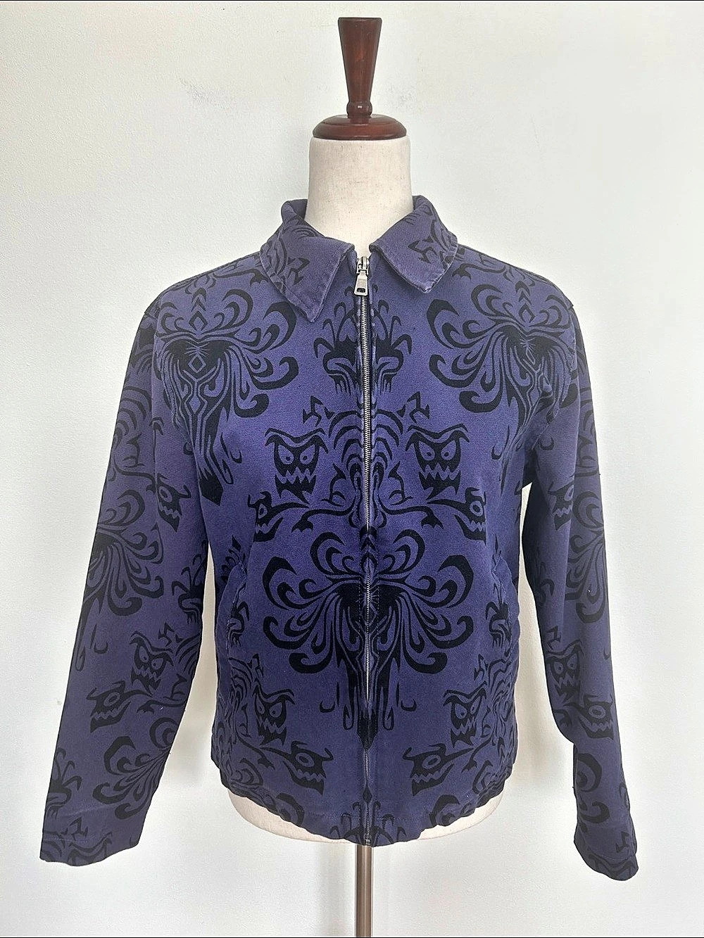 Disney The Haunted Mansion Wallpaper Jacket for Adults Purple & Black Size XS